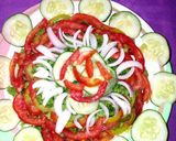 A picture of step 3 of Rice and beans with salad.