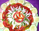 A picture of step 3 of Rice and beans with salad.