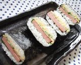 A picture of step 6 of Pork and Egg Onigiri (Okinawan-Style Spam Musubi).