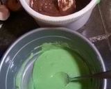 Foto langkah ke 5 dari resep Brownies Kukus Pandan Coklat.
