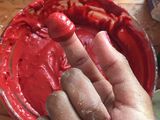 Surprise heart cake