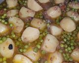 A picture of step 6 of Aloo and Matar pulao.