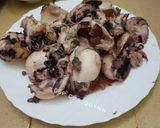 Hình bước làm 1 của món Gỏi mực nang, su hào