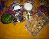 A picture of step 1 of Kashmiri Chicken Biryani.