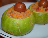 Foto del paso 8 de la receta: Zapallitos verdes rellenos con quinoa y queso