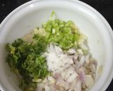 A picture of step 2 of Aloo Pitika.