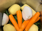 Caldo de verduras. Olla exprés