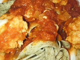 Almôndega de frango recheada