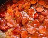A picture of step 3 of Crockpot Chili Sauce Beef Sausages.