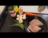A picture of step 1 of Chicken Steaks with Mushroom Sauce.