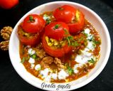 स्टफ्ड टोमेटो विद क्रंची वालनट (stuffed tomato with crunchy walnut recipe in Hindi) रेसिपी चरण 15 फोटो