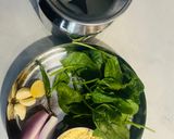 A picture of step 1 of Punjabi Styled Kadhi Pakora-Spinach Onion Fritters Dunked In Sour and Tangy Yogurt Curry😋.