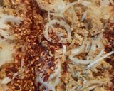 A picture of step 1 of Chicken qeema for stuffing.