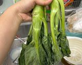 A picture of step 1 of Stir-Fried Broccolini with Velvet Antler Mushrooms (Vegan).