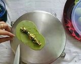 A picture of step 14 of Palak paneer rose momo.