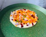 A picture of step 2 of Oats uttapam.