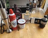 A picture of step 1 of Chocolate Bourbon Milkshake.