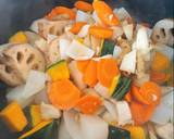 Sweet soy-sauce boiled vegetables with chicken recipe step 7 photo