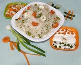 तिरंगा पुलाव (tiranga pulav recipe in marathi) रेसिपी स्टेप 2 फोटो 