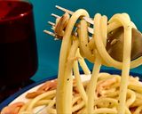 Foto del paso 13 de la receta: Mis fideos con salsa a la carbonara de salmón ahumado y gin