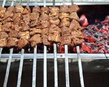 A picture of step 3 of Beef seekh boti.