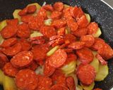 Une image de l'étape 2 de Tortilla au chorizo.