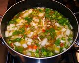 A picture of step 1 of Mike's Spicy Mexican Sick Day Chicken Noodle Soup.