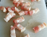 Foto del paso 4 de la receta: Espaguetis de calabacin con bacon y langostinos