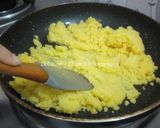 A picture of step 3 of Moong Dal Laddoo without sugar.