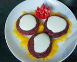 A picture of step 8 of Beetroot Tikki Chat.