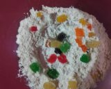 A picture of step 2 of Fruity Coconut Crumble Squares.