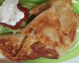 A picture of step 7 of Rotisserie quesadilla.