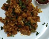 A picture of step 5 of Gobhi Manchurian.