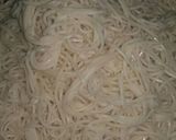 A picture of step 1 of Hakka noodles.