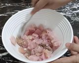 A picture of step 2 of Chicken Manchurain.