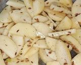 A picture of step 2 of Jeera aloo.