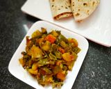 A picture of step 5 of Potato-Broad Beans Sabzi (Aloo sim ki sabji).