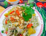 Hình bước làm 5 của món Gỏi gà hoa chuối(bắp chuối)