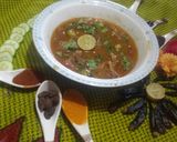 A picture of step 11 of Mutton bong nehari.