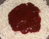 Foto del paso 3 de la receta: Pasta en salsa, acompañada con pernil de pollo