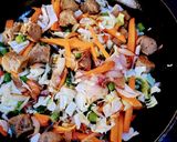 A picture of step 2 of Veg Soya Chowmin.