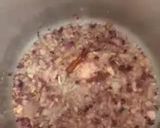 A picture of step 2 of Palak gosht.