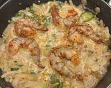 A picture of step 3 of Mexican Garlic Shrimp with Pierogies.
