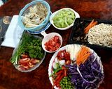 Hình bước làm 3 của món Bún chay xào nấm