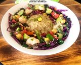 A picture of step 4 of Quinoa Chickpea Plant-Based Salad - A Vegan Buddha Bowl.