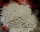 A picture of step 2 of Leftover rice veggie pancake.