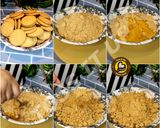 A picture of step 1 of No Bake Eggless No Gelatin No Agar agar Three Layer Mango Cheesecake.