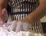 A picture of step 10 of Black and White Conchas 🤍.