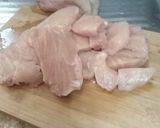 A picture of step 1 of Chicken vegetable rolls.