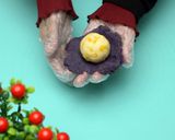 Foto langkah ke 7 dari resep BISA DIFROZEN | SESAME BALL LUMER UBI-MOZZARELLA ALA RISOLES KAMBOJA.